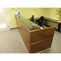 9' Reception Unit with 3/4" Glass Transaction Top